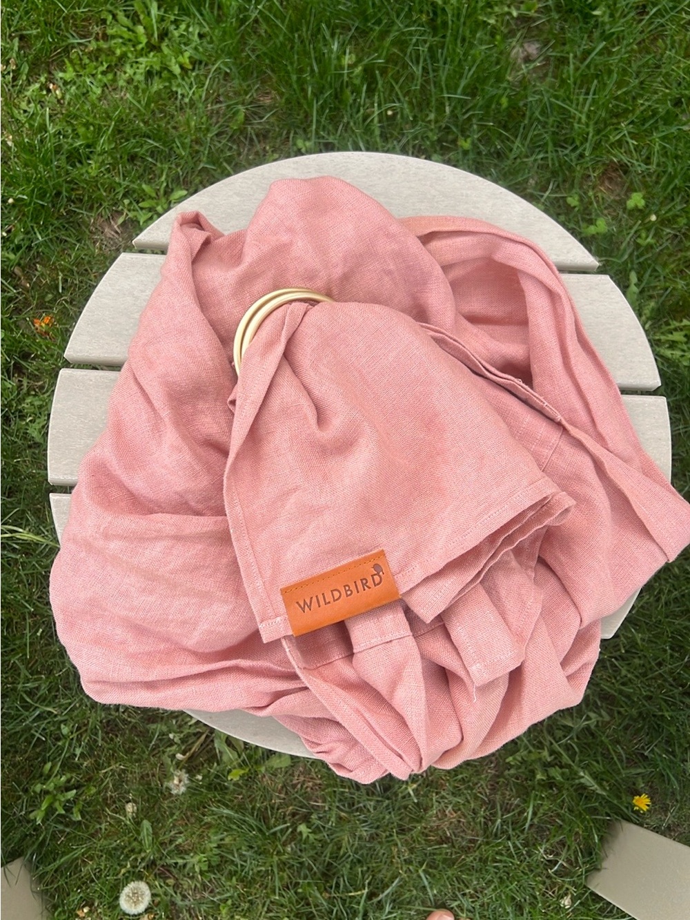 WildBird Dusty Rose Linen Ring Sling